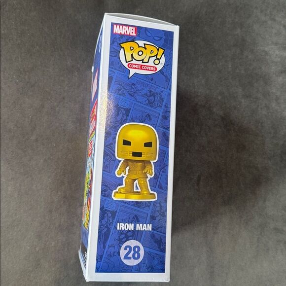 Funko Pop! Comic Covers Marvel Iron Man Gold Helmet Vinyl Collectible in Case - Picture 5 of 10